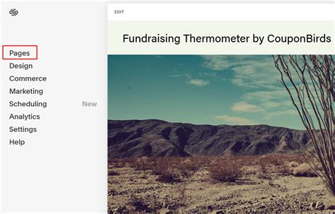 squarespace fundraising thermometer.